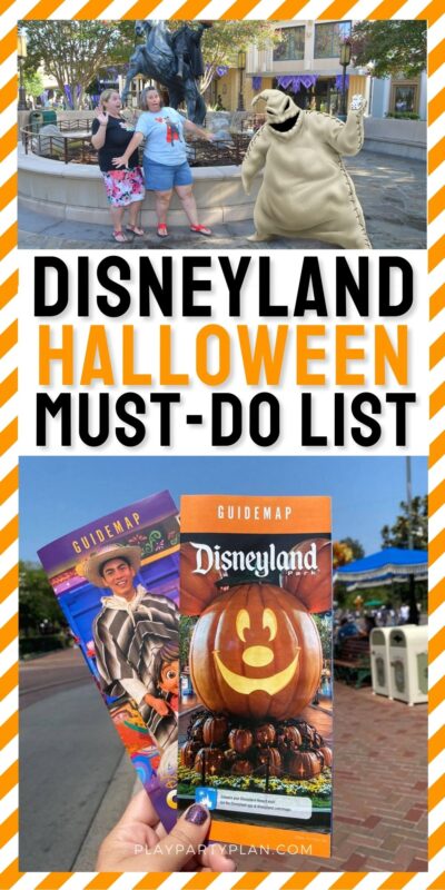 collage of Disneyland Halloween photos