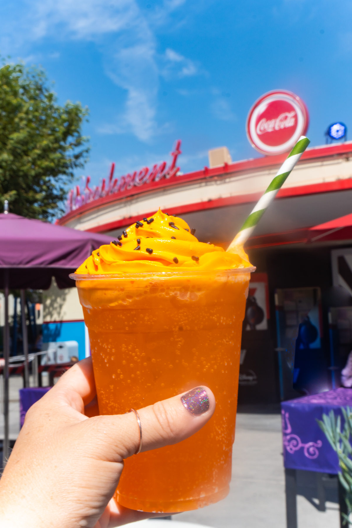 orange Fanta drink at Disneyland
