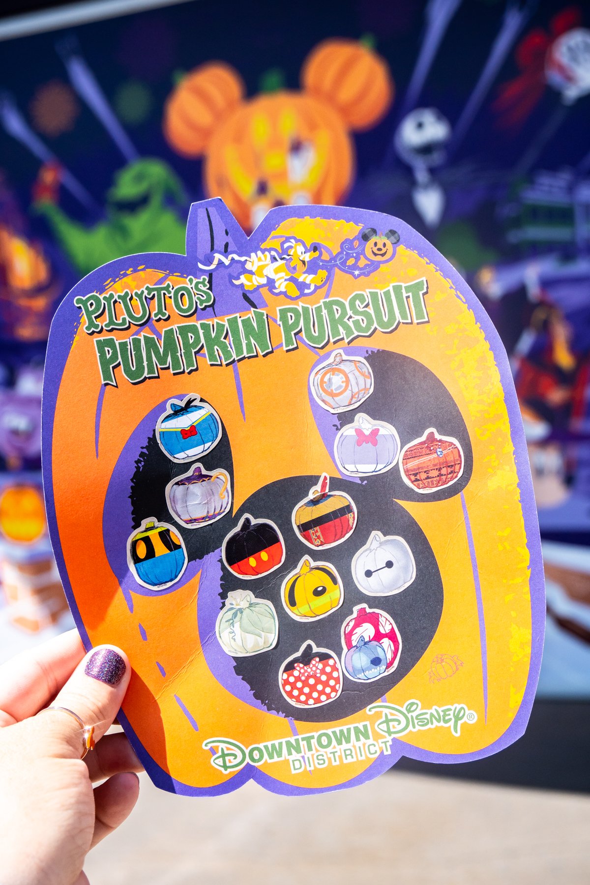 Pluto's Pumpkin Pursuit card filled