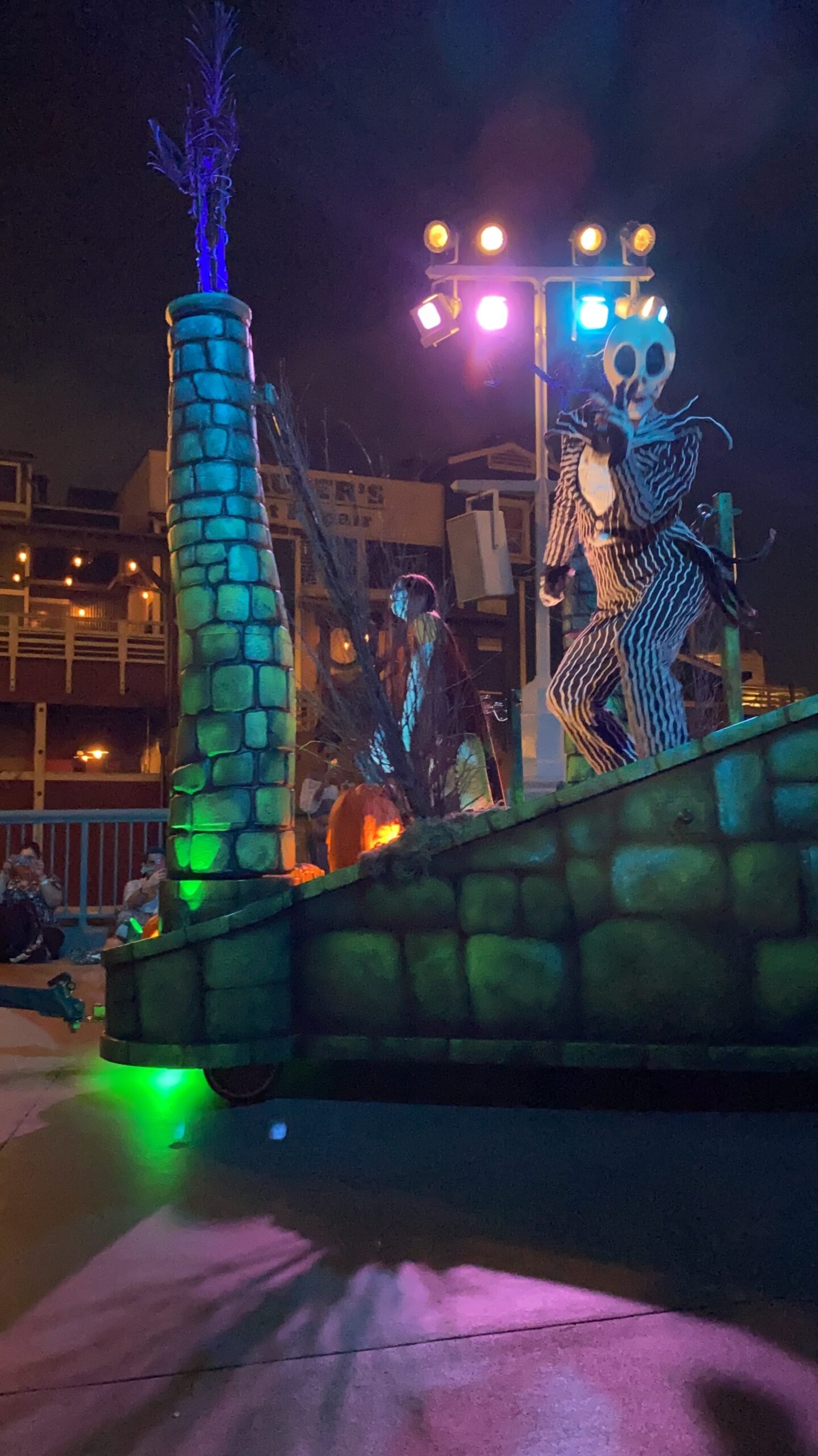 Jack Skellington float during Disneyland Halloween parade