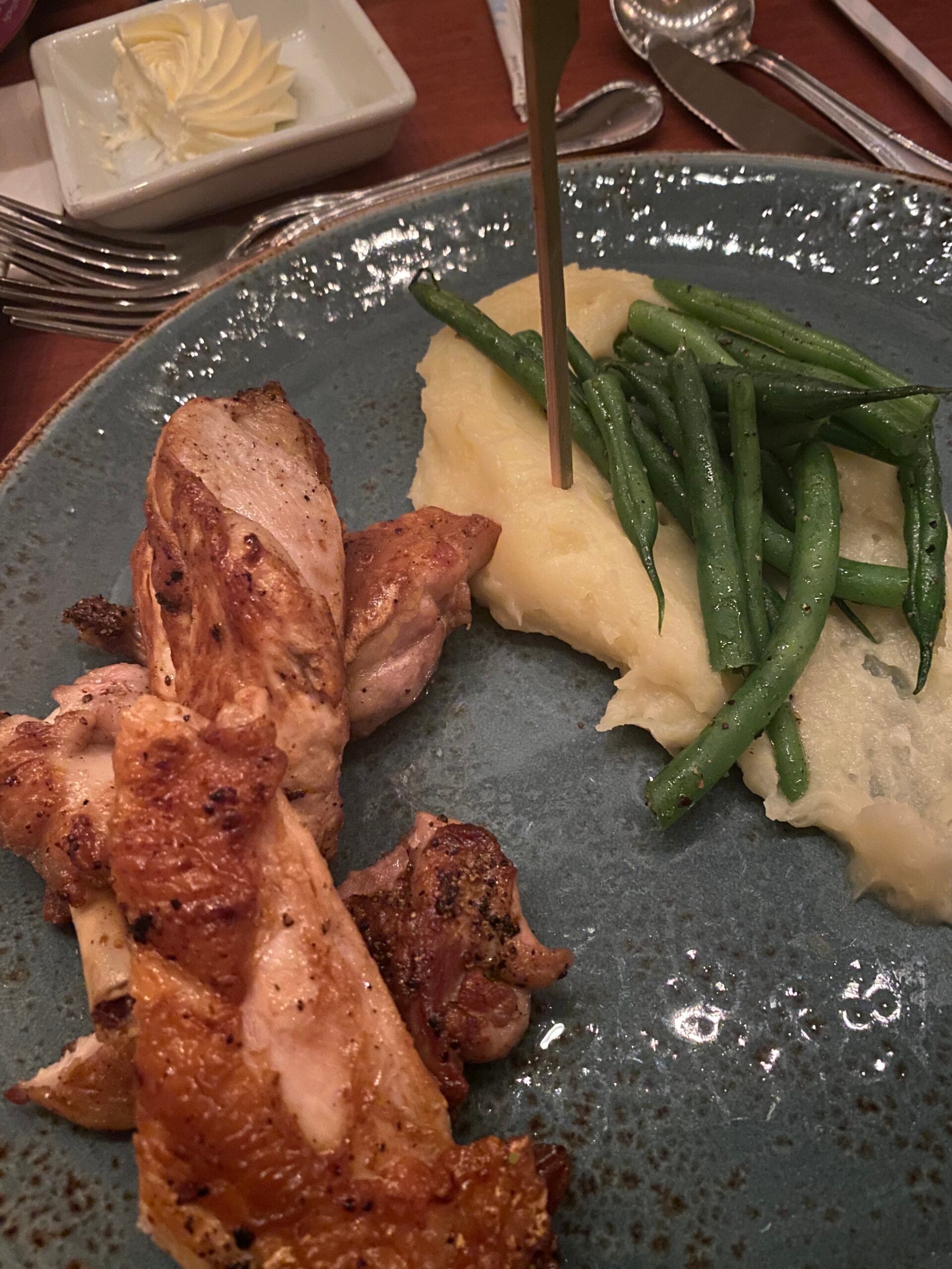 chicken at Be Our Guest Restaurant