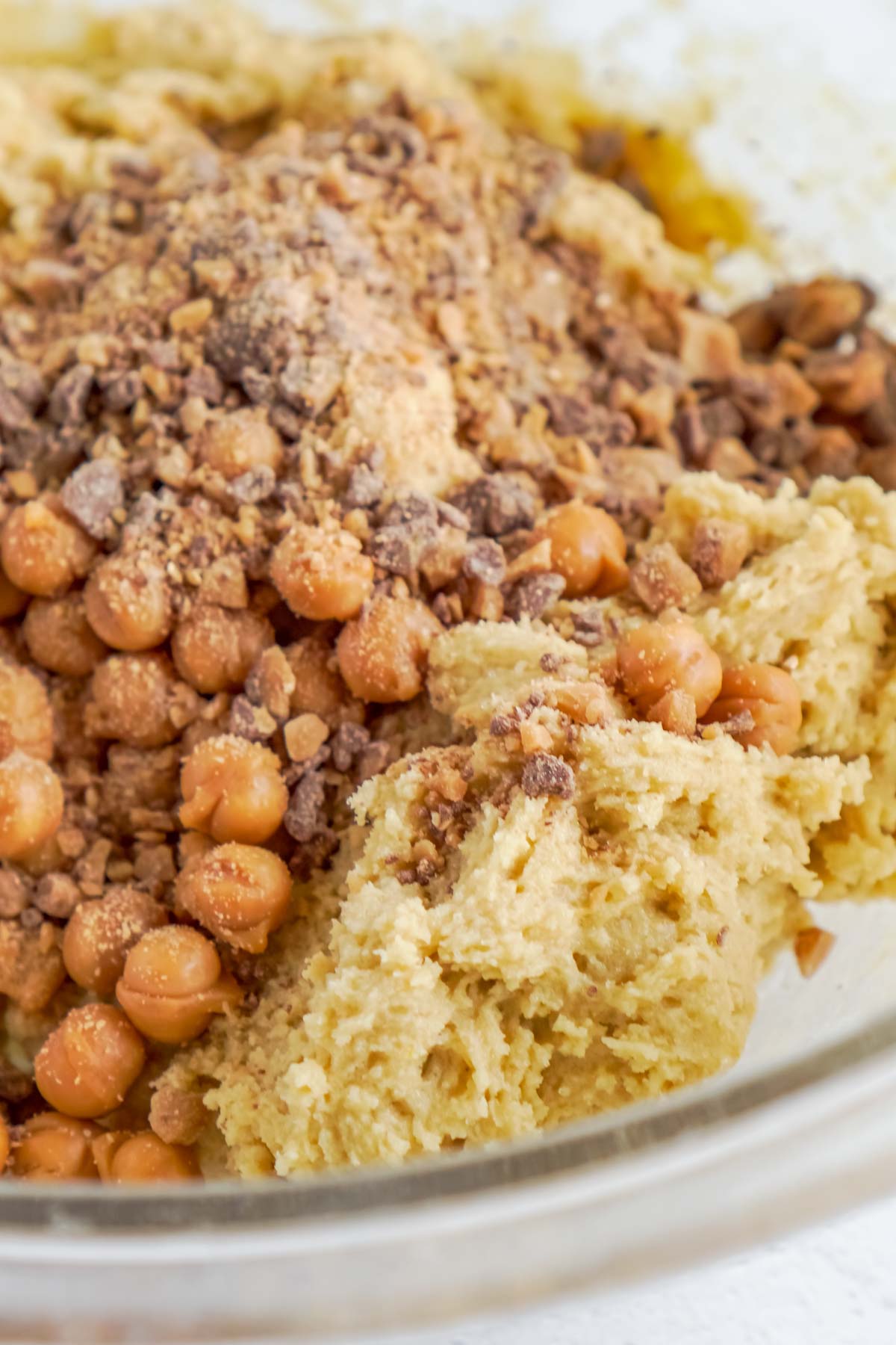 toffee bits in cookie dough