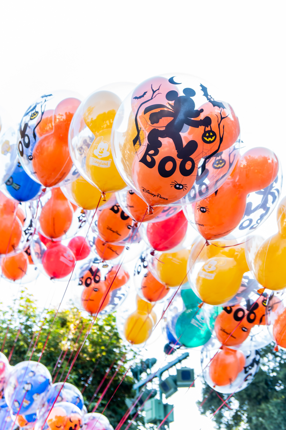 a bunch of Disney Halloween balloons