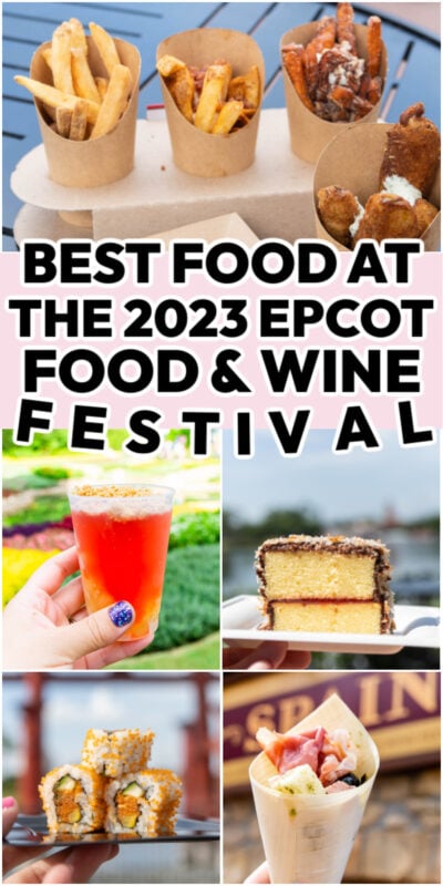 collage of images of the Epcot food and wine festival menu items