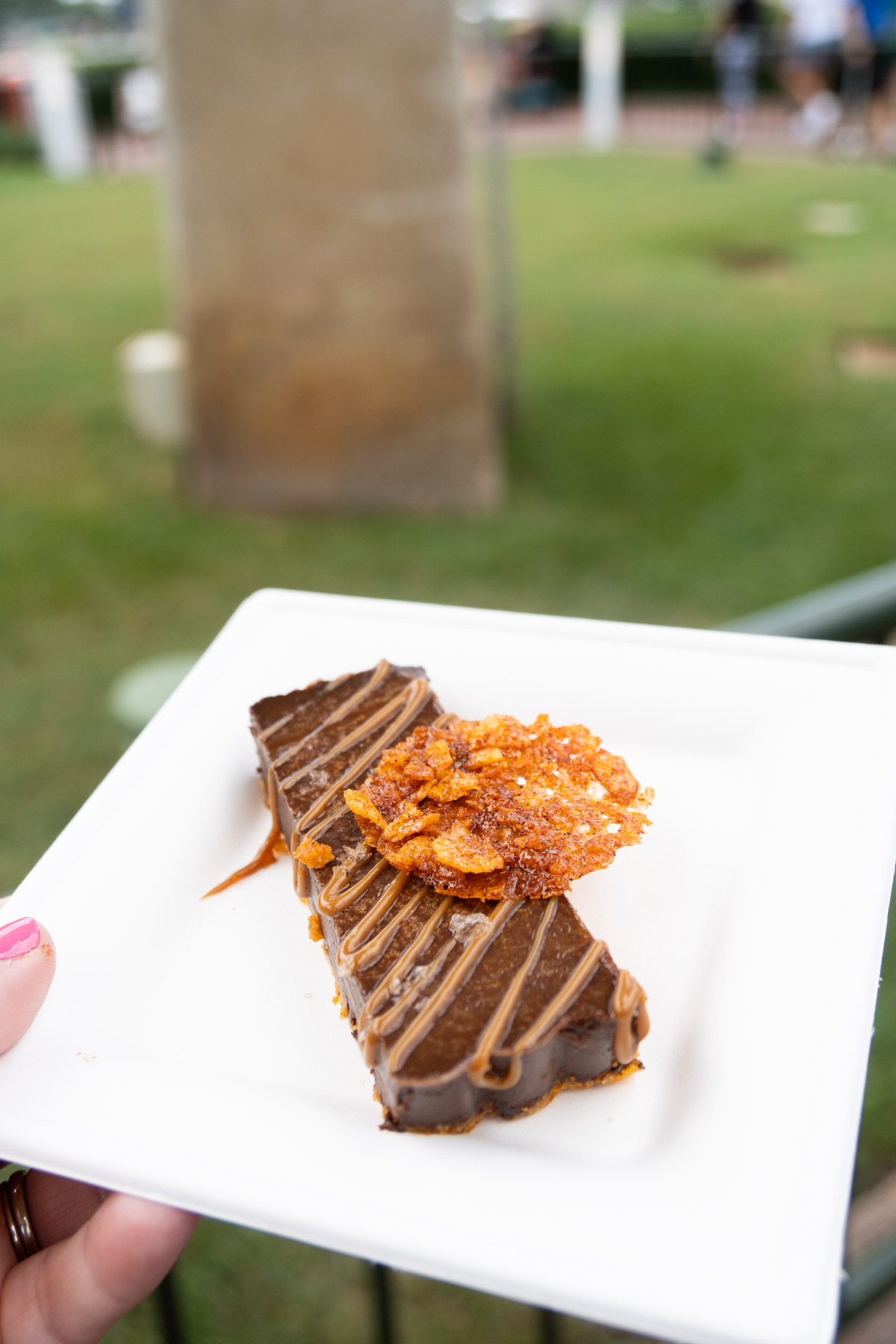 spiced choclate tart at the 2023 Epcot food and wine festival