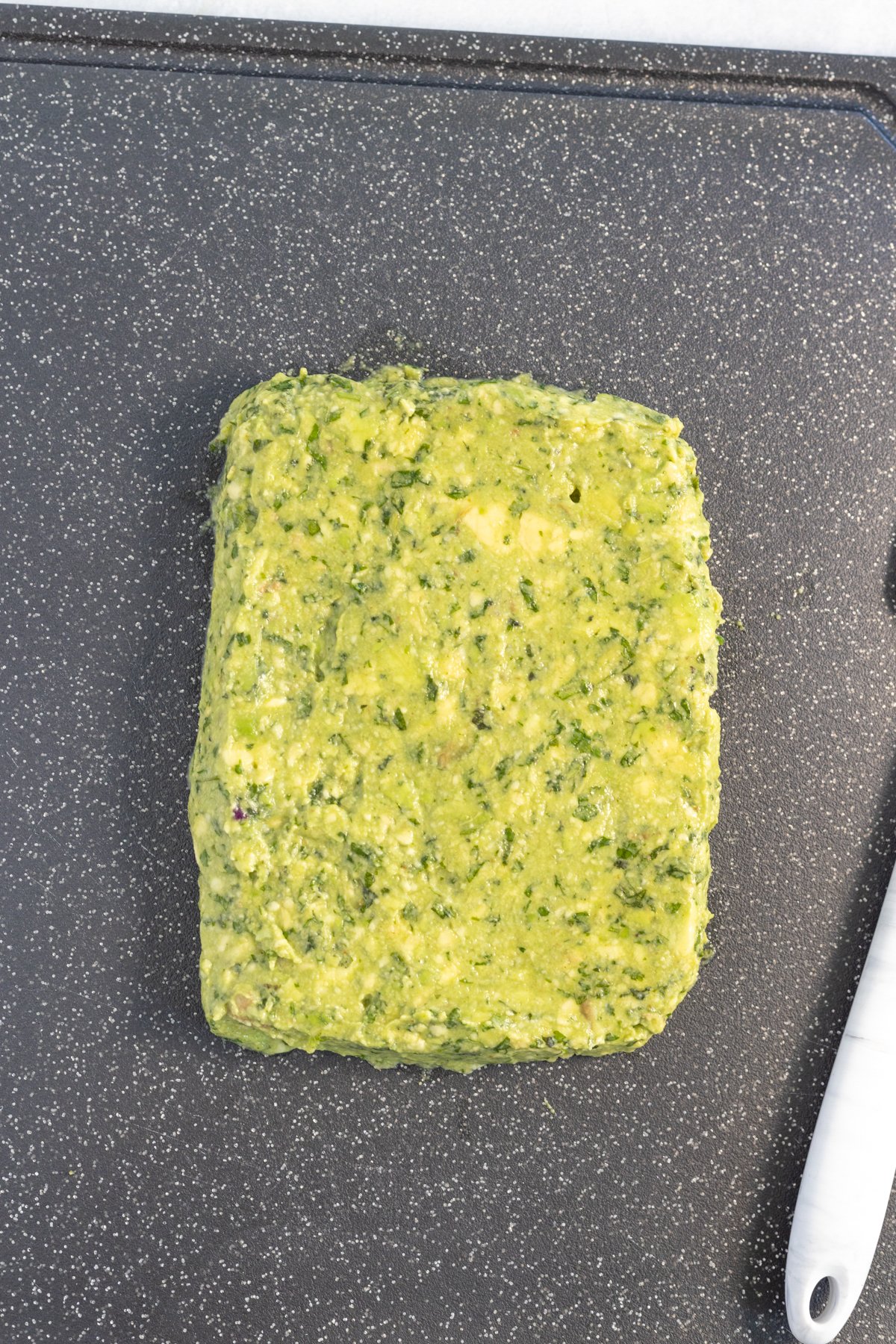 rectangle of guacamole