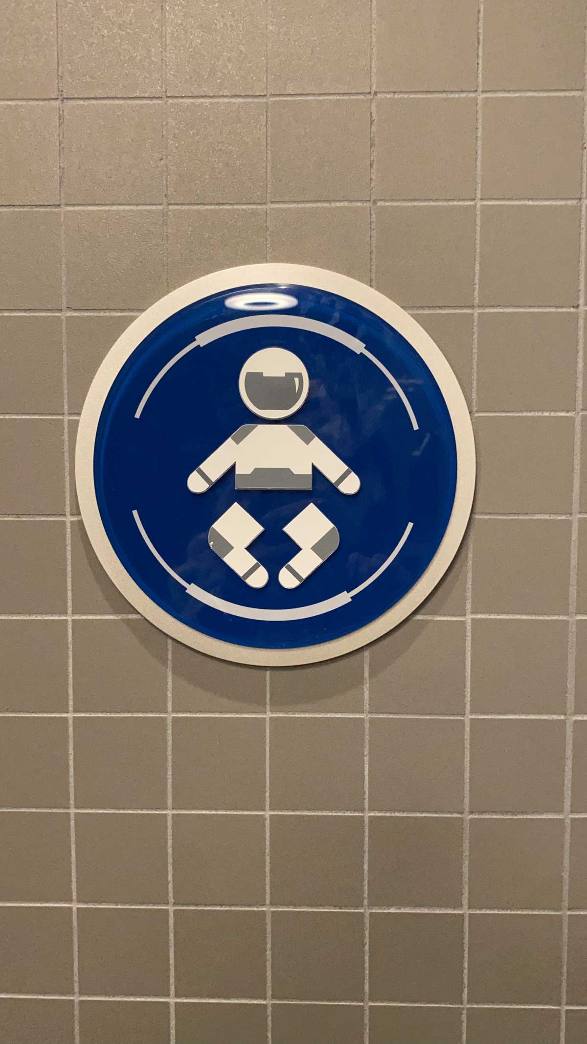 Baby astronaut in Space 220 bathrooms