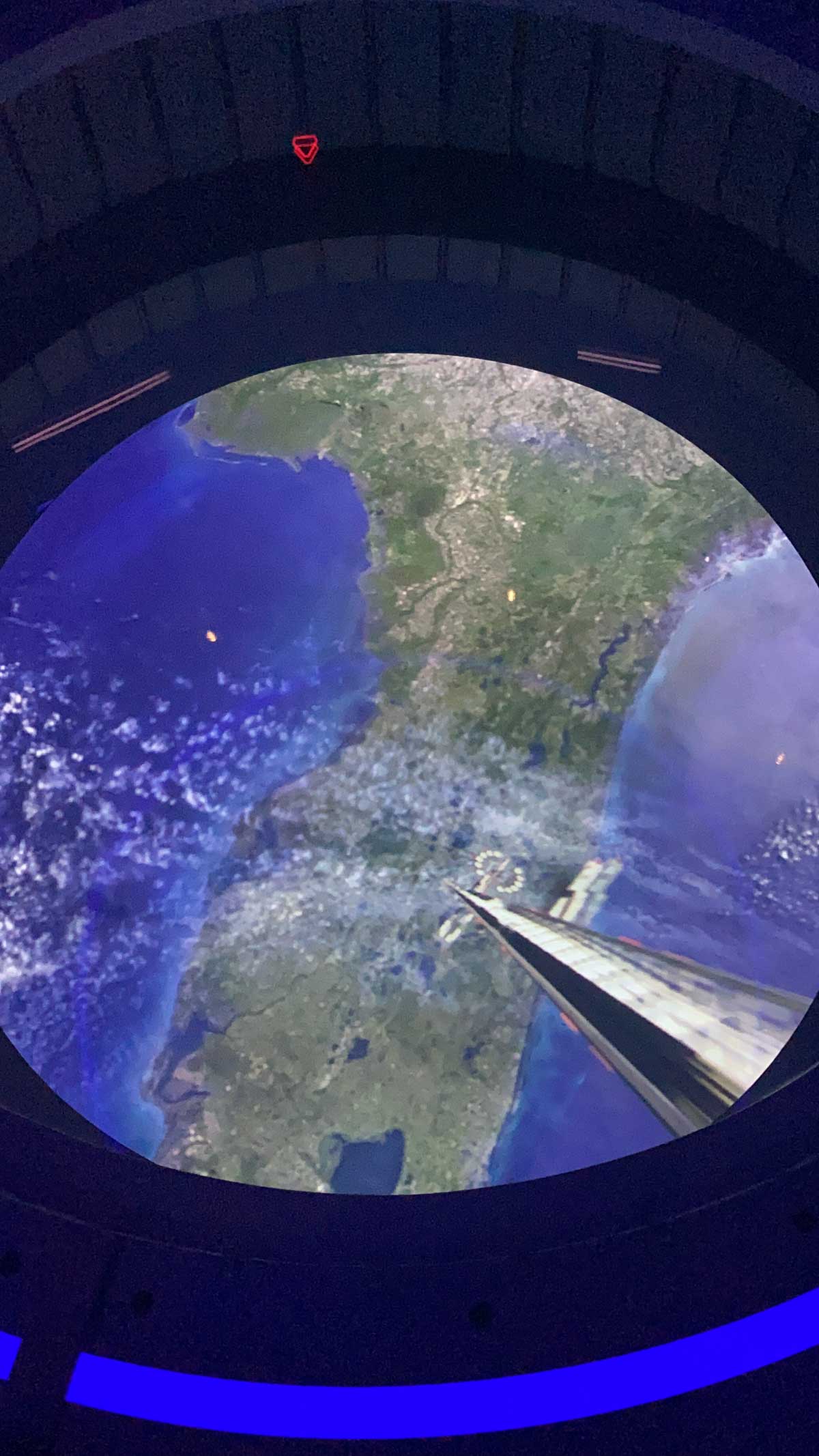 view of earth from Space 220 elevator
