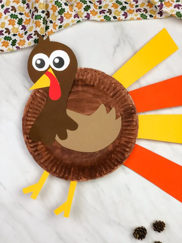 turkey made out of a paper plate