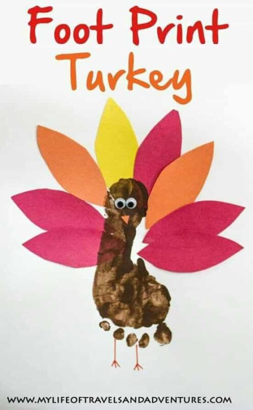 turkey made out of a footprint