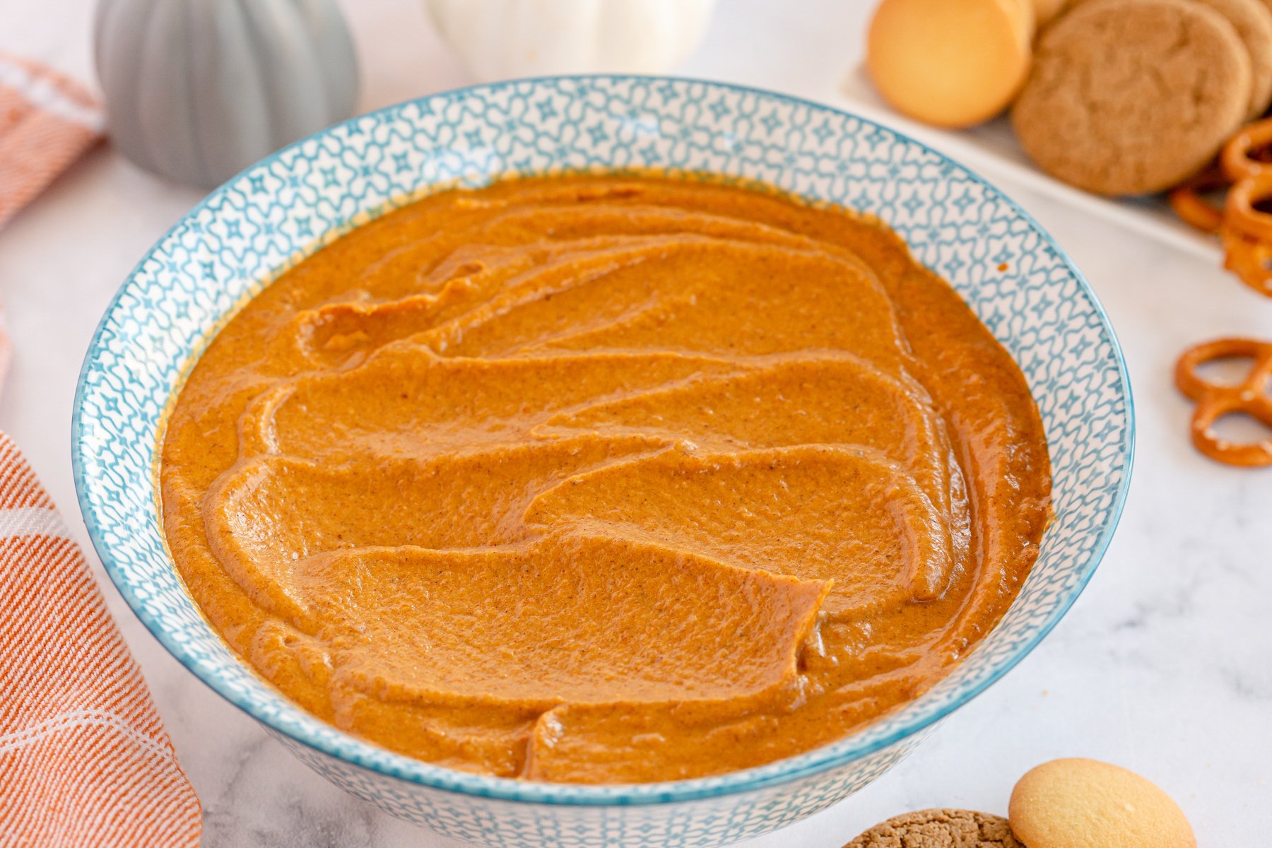 bowl of pumpkin dip