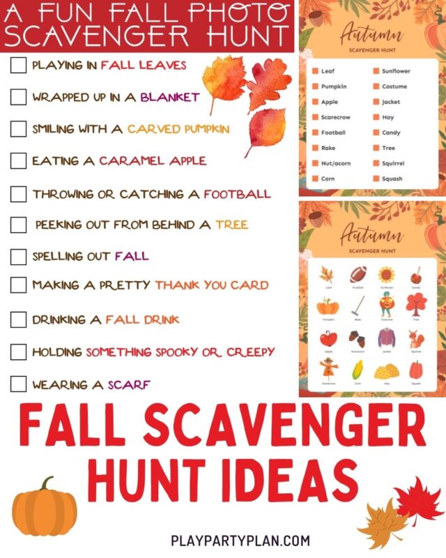 three fall scavenger hunt ideas