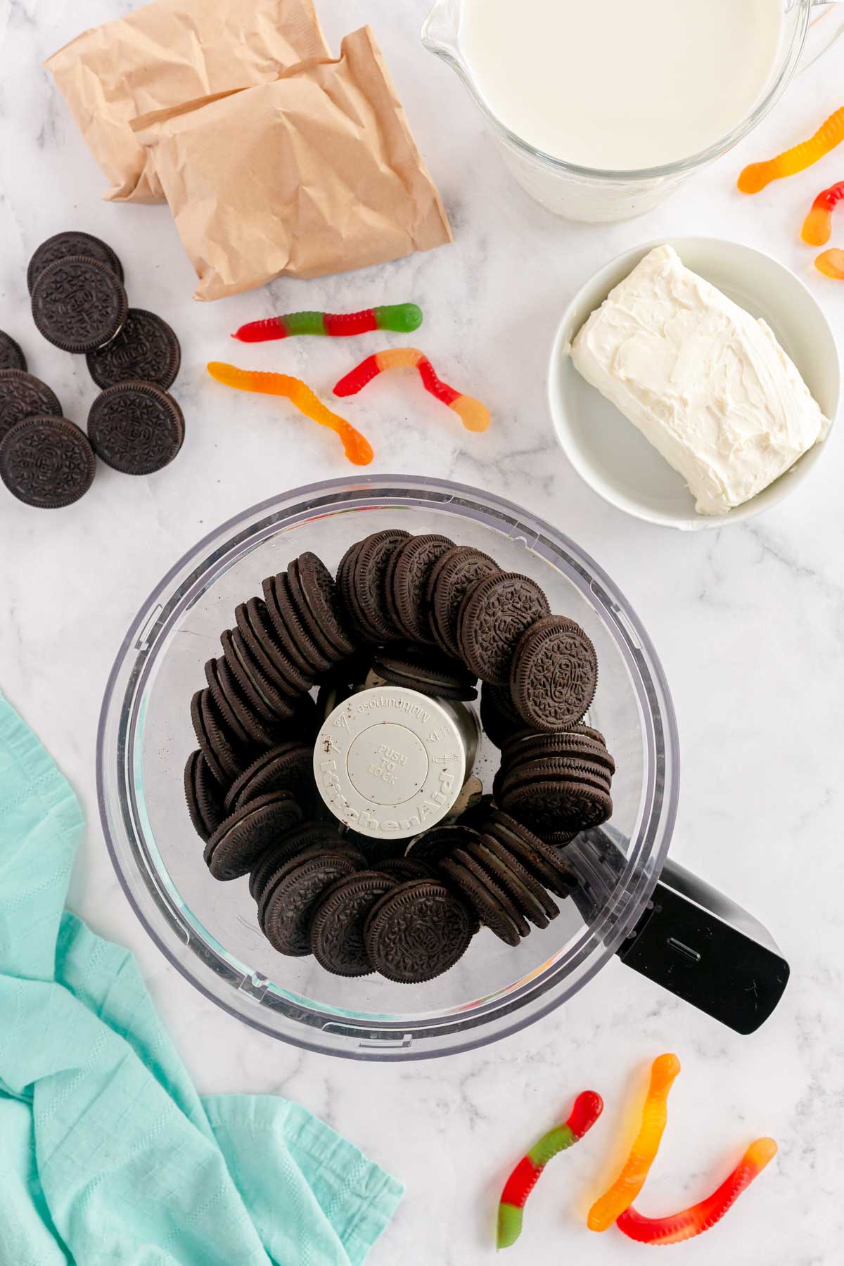 Oreos in a food processor