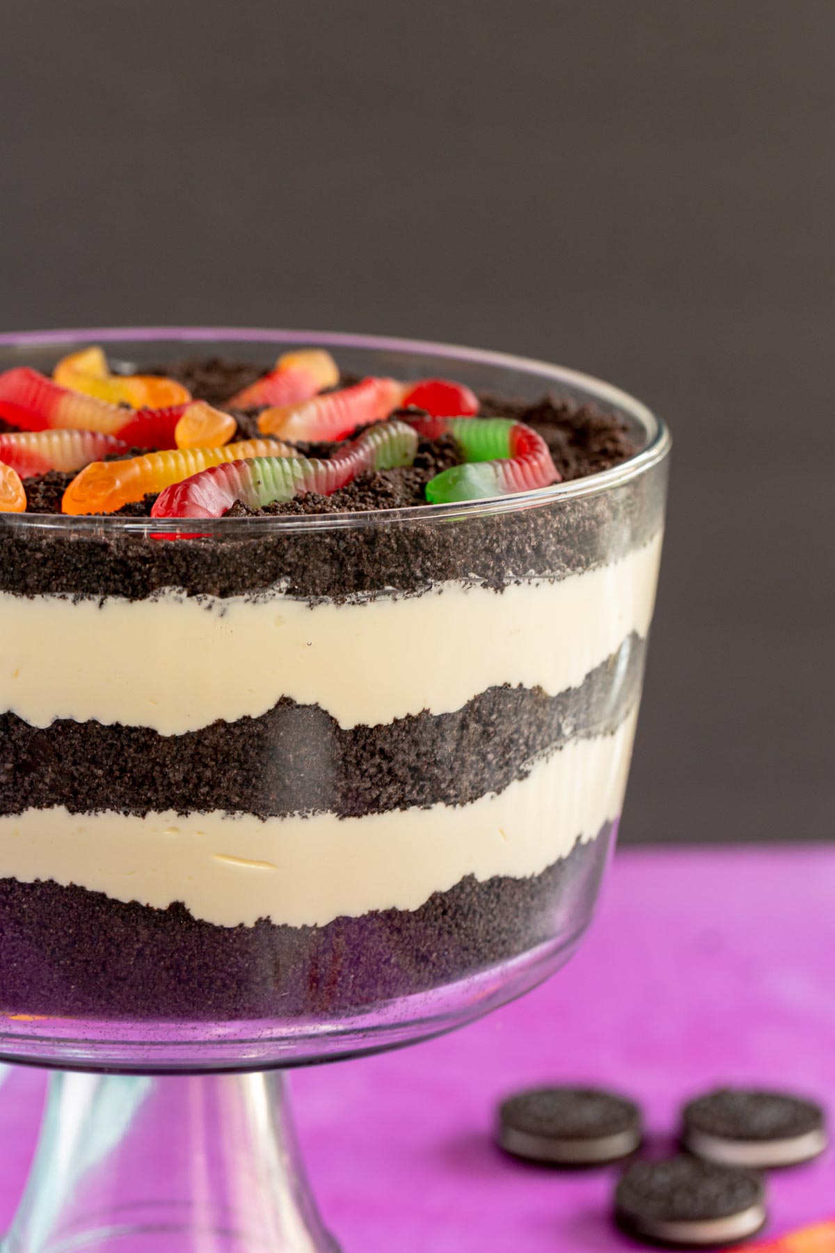 The Best Oreo Dirt Cake (Dirt with Worms!)