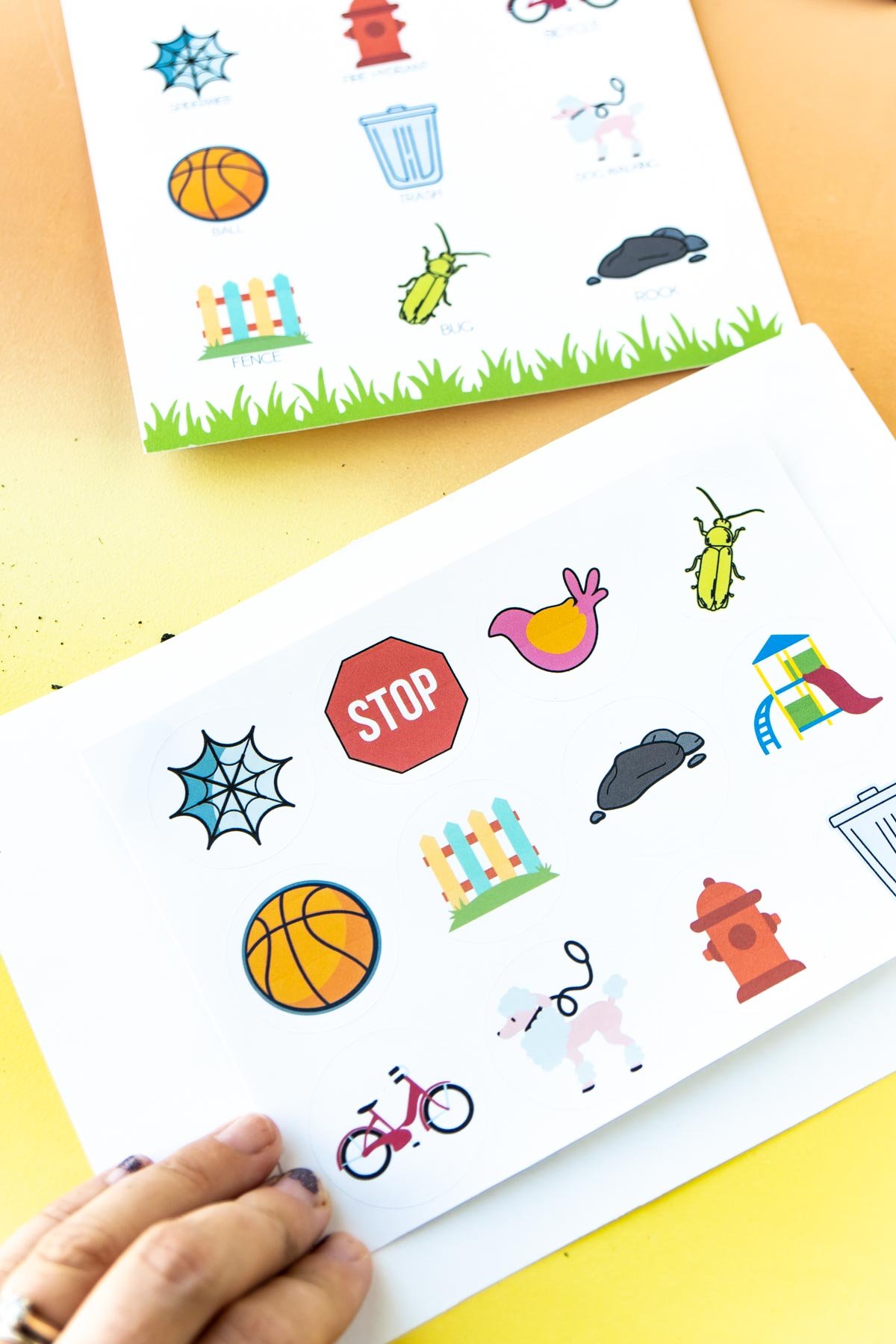 Outdoor Scavenger Hunt with Free Printable Stickers - 21