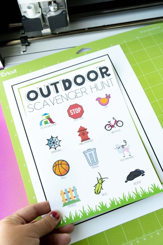 Outdoor Scavenger Hunt with Free Printable Stickers - Play Party Plan