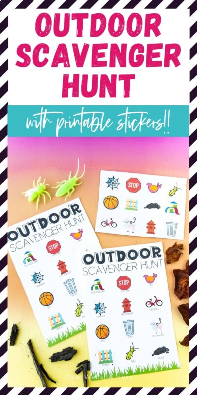 Outdoor Scavenger Hunt with Free Printable Stickers - 16