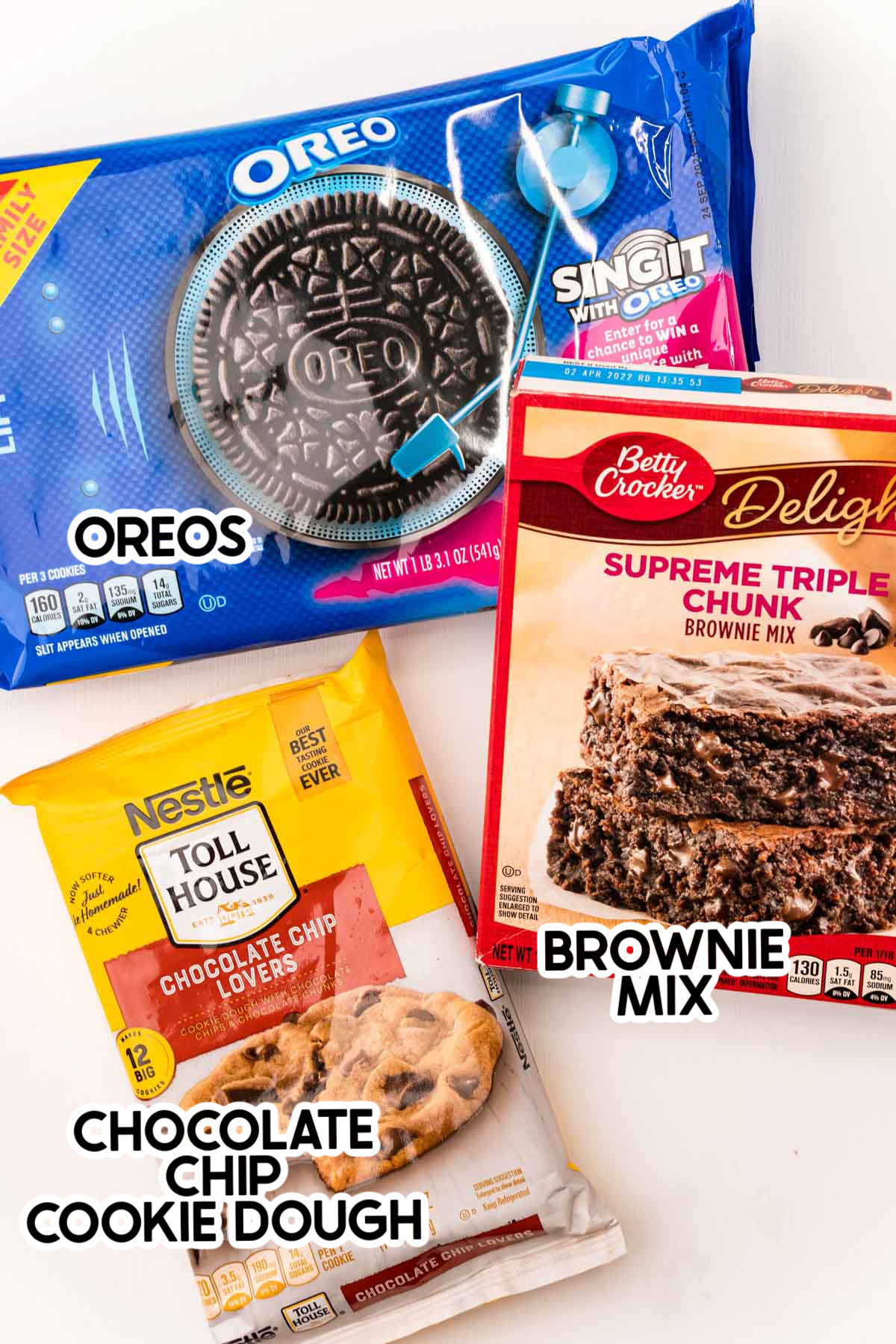 ingredients for slutty brownies