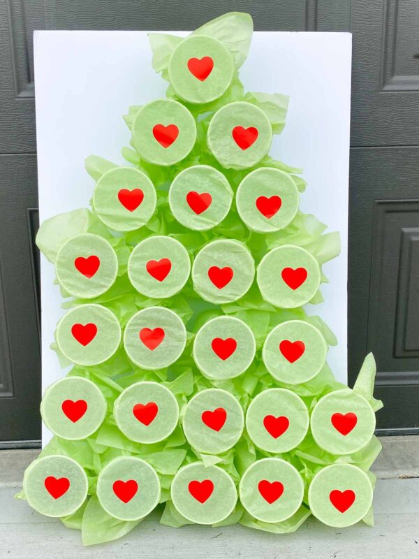 Christmas punch game that looks like a Christmas tree