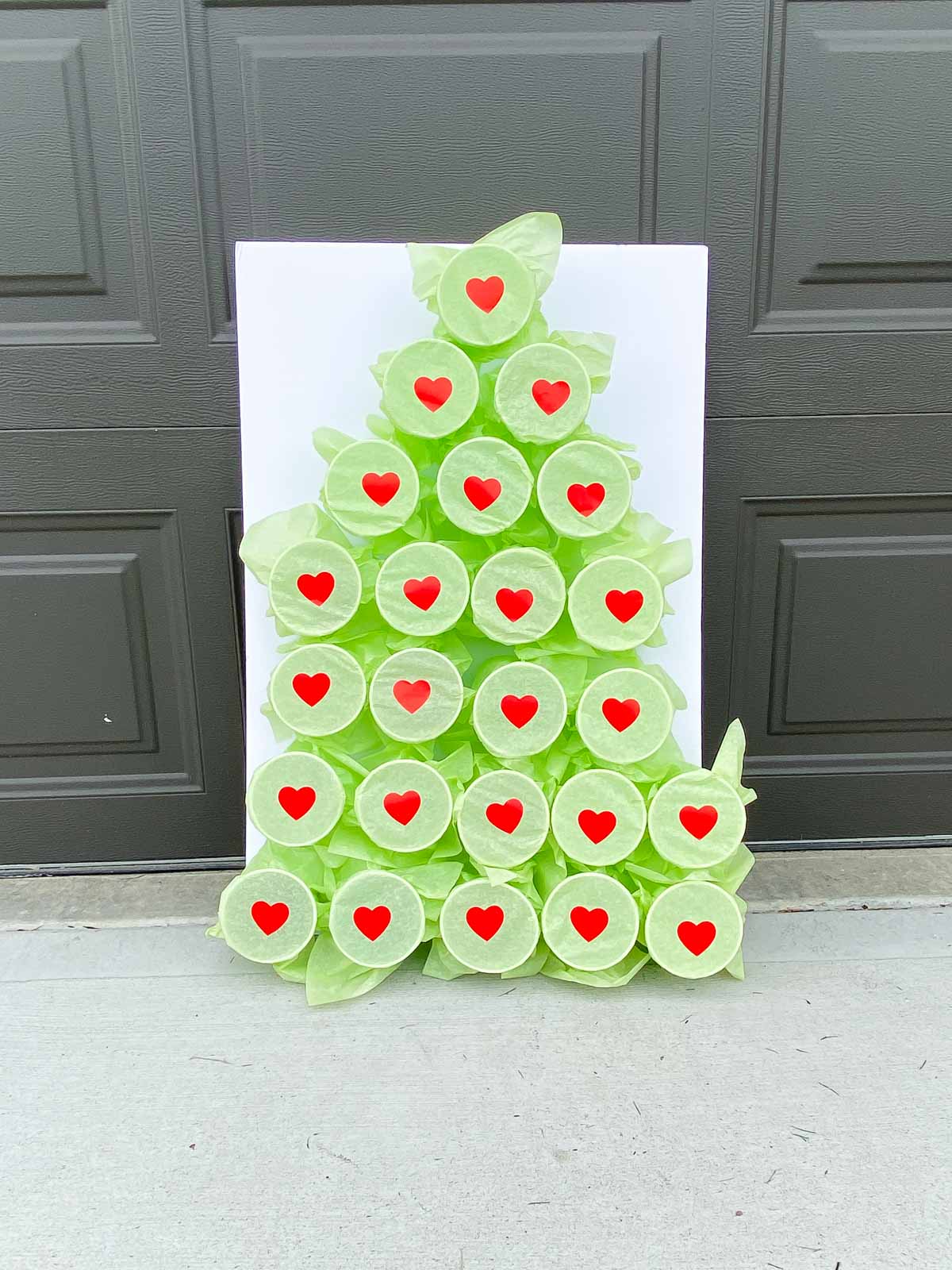 Christmas punch game shaped like a tree