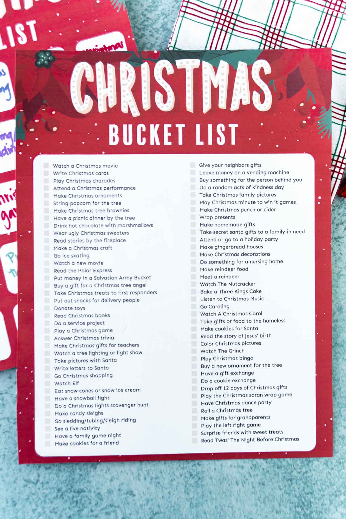 A Christmas bucket list 