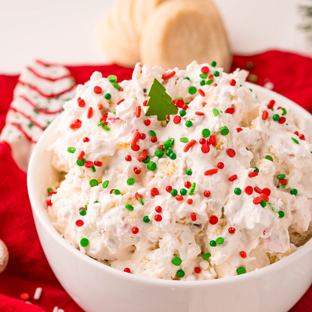 3-Ingredient Christmas Tree Cake Dip - Play Party Plan