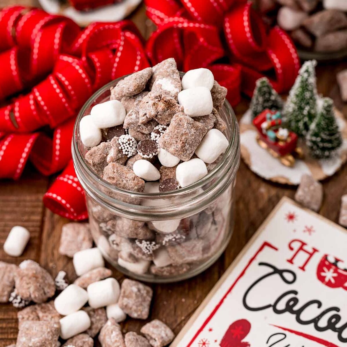 Hot Chocolate Christmas Muddy Buddies