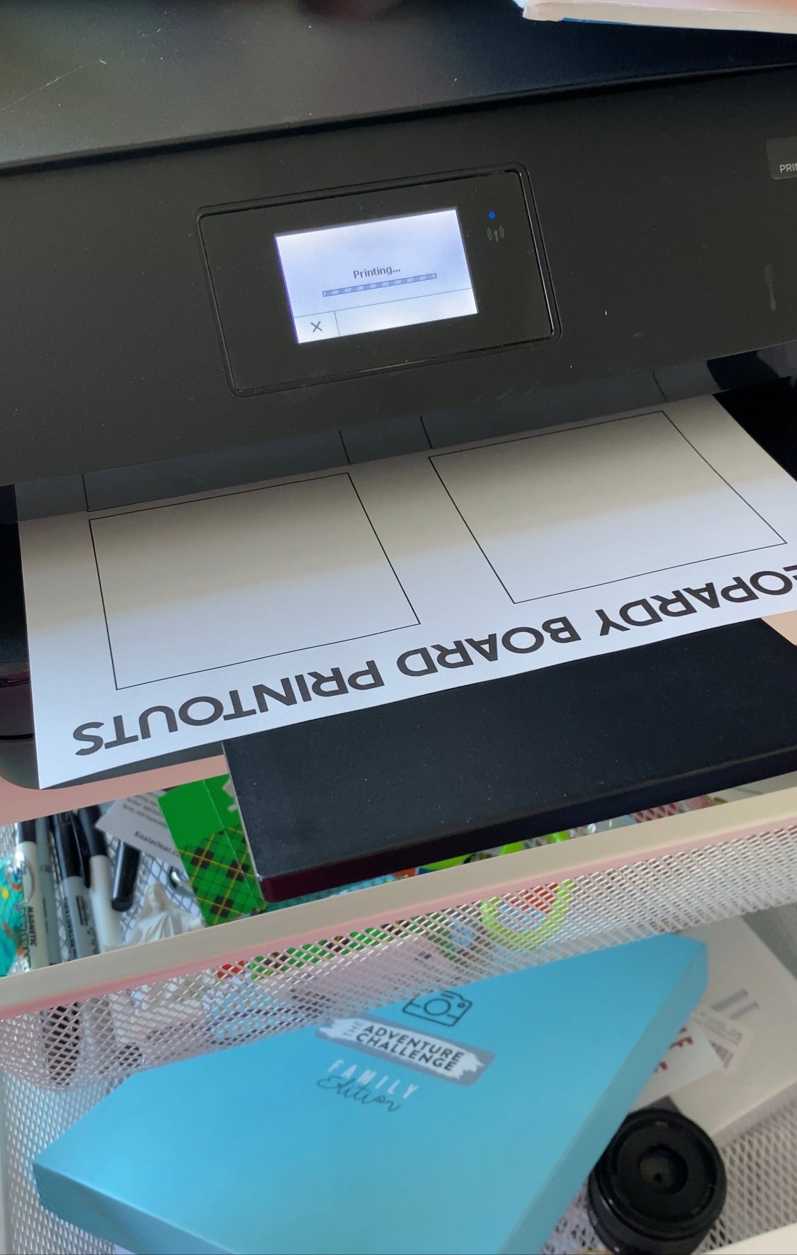Paper on a printer