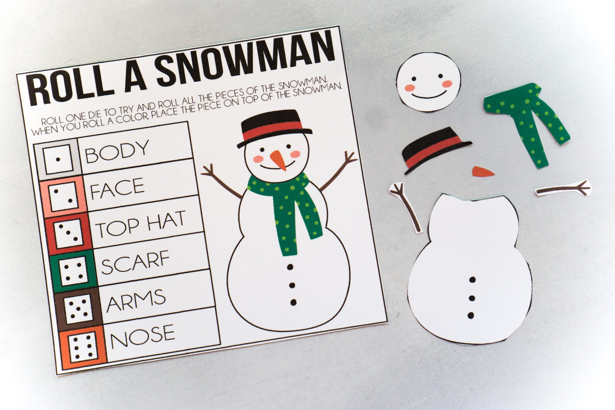 Build A Snowman - Free Printable