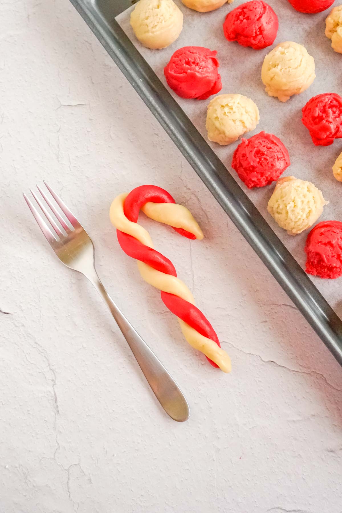 unbaked candy cane cookies