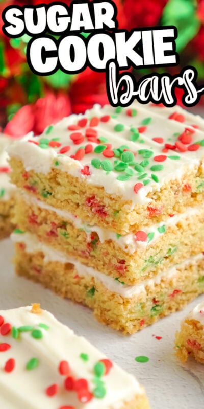 Christmas Sugar Cookie Bars - Play Party Plan