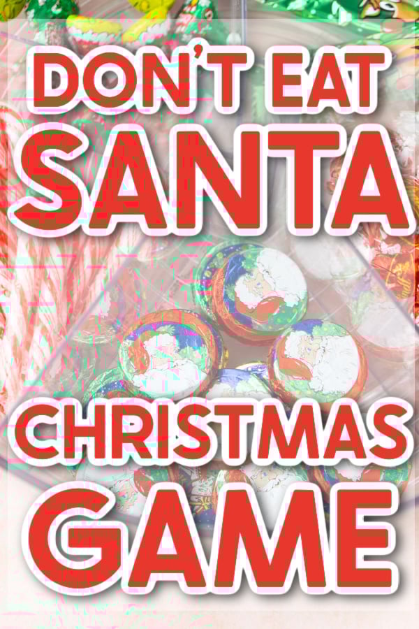 Santa candies with text on top