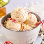 edible peppermint cookie dough in a bowl