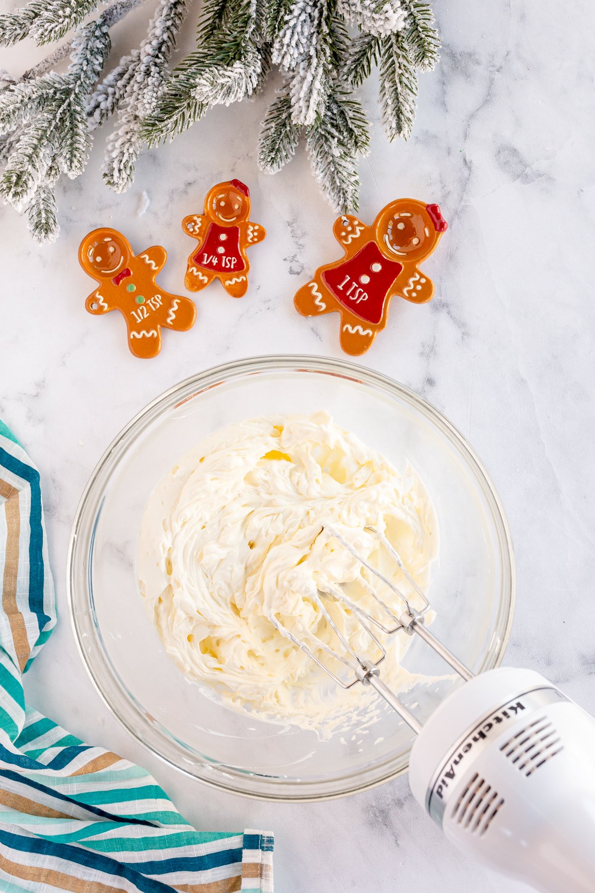 whipped cream in a bowl