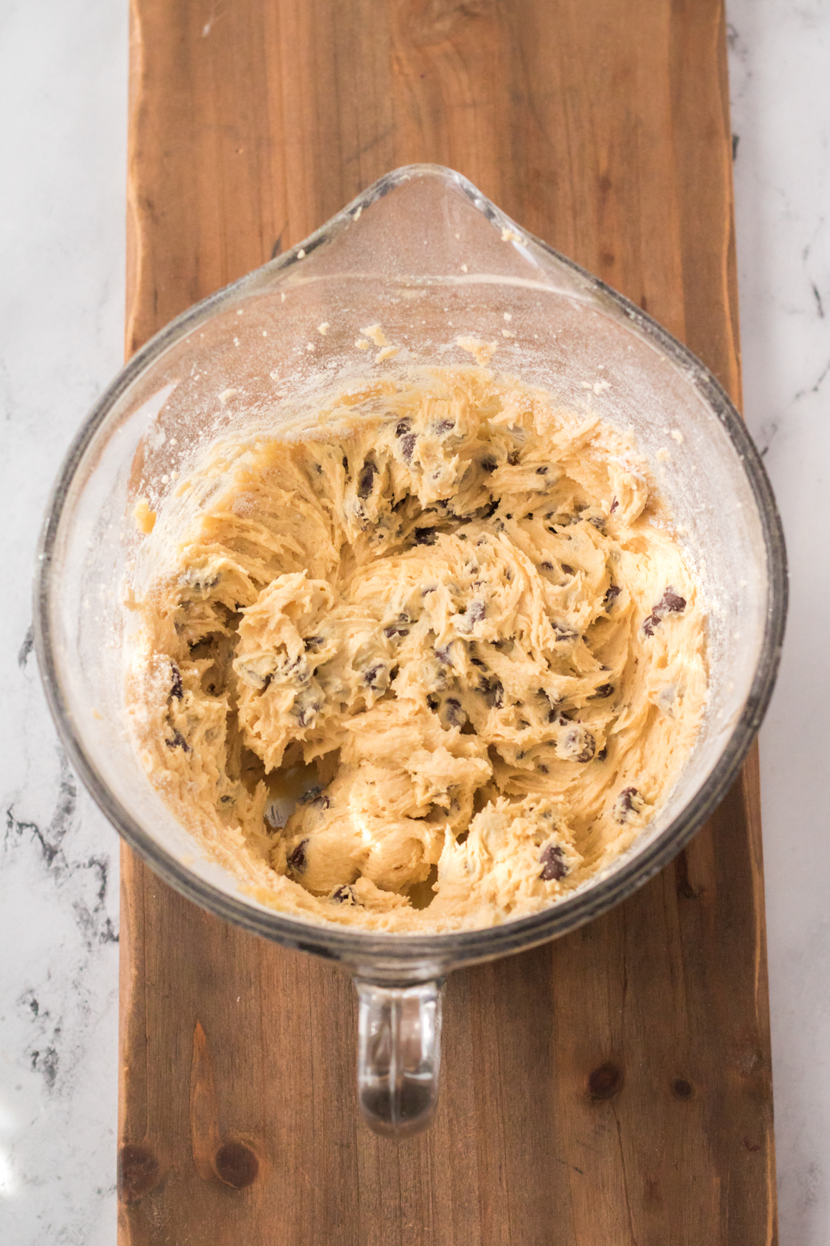 chocolate chip cookie cake dough without chocolate chips