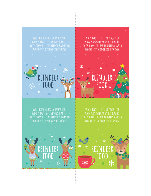 printable reindeer food tags