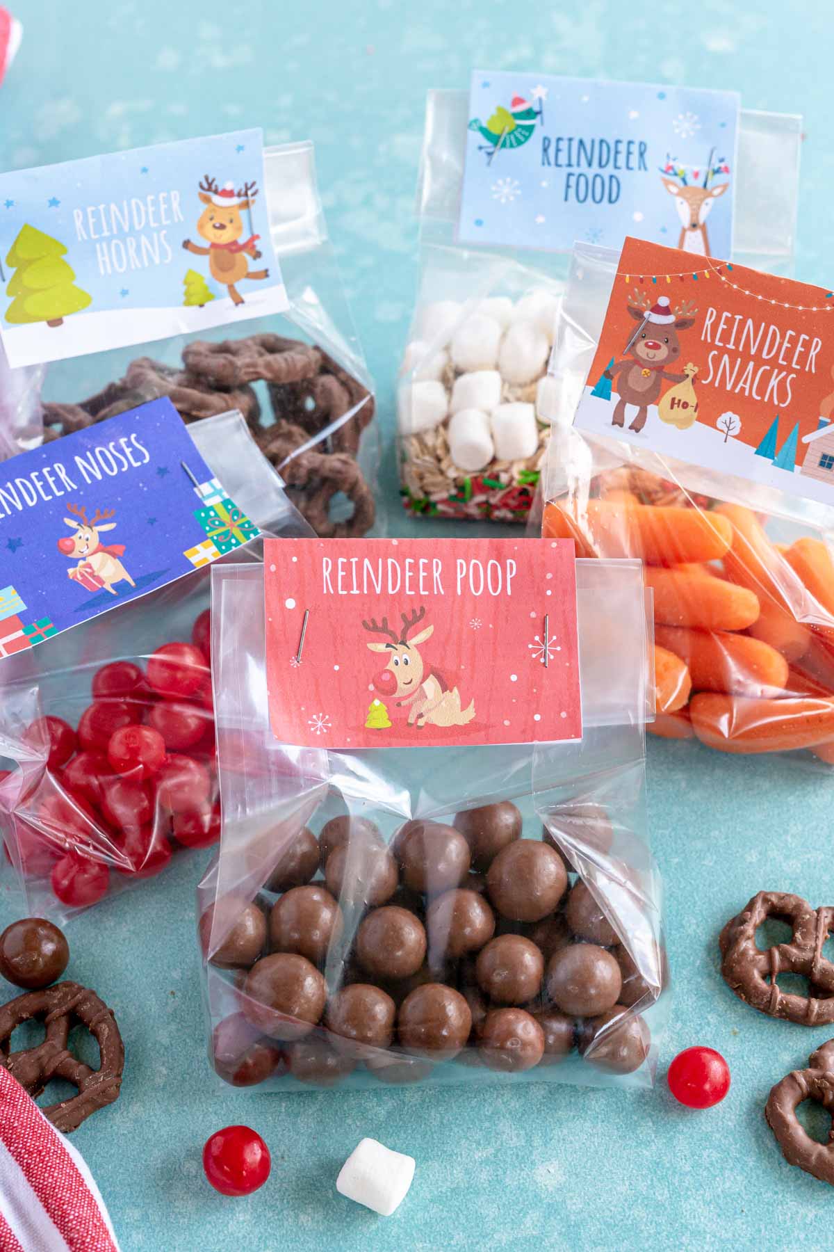 Free Printable Reindeer Poop and Reindeer Treat Tags
