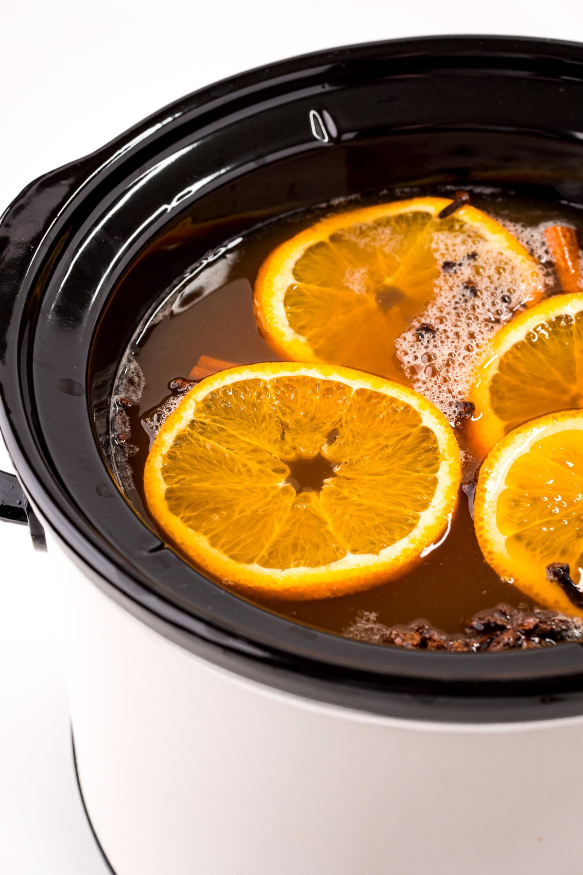 crockpot with homemade wassail