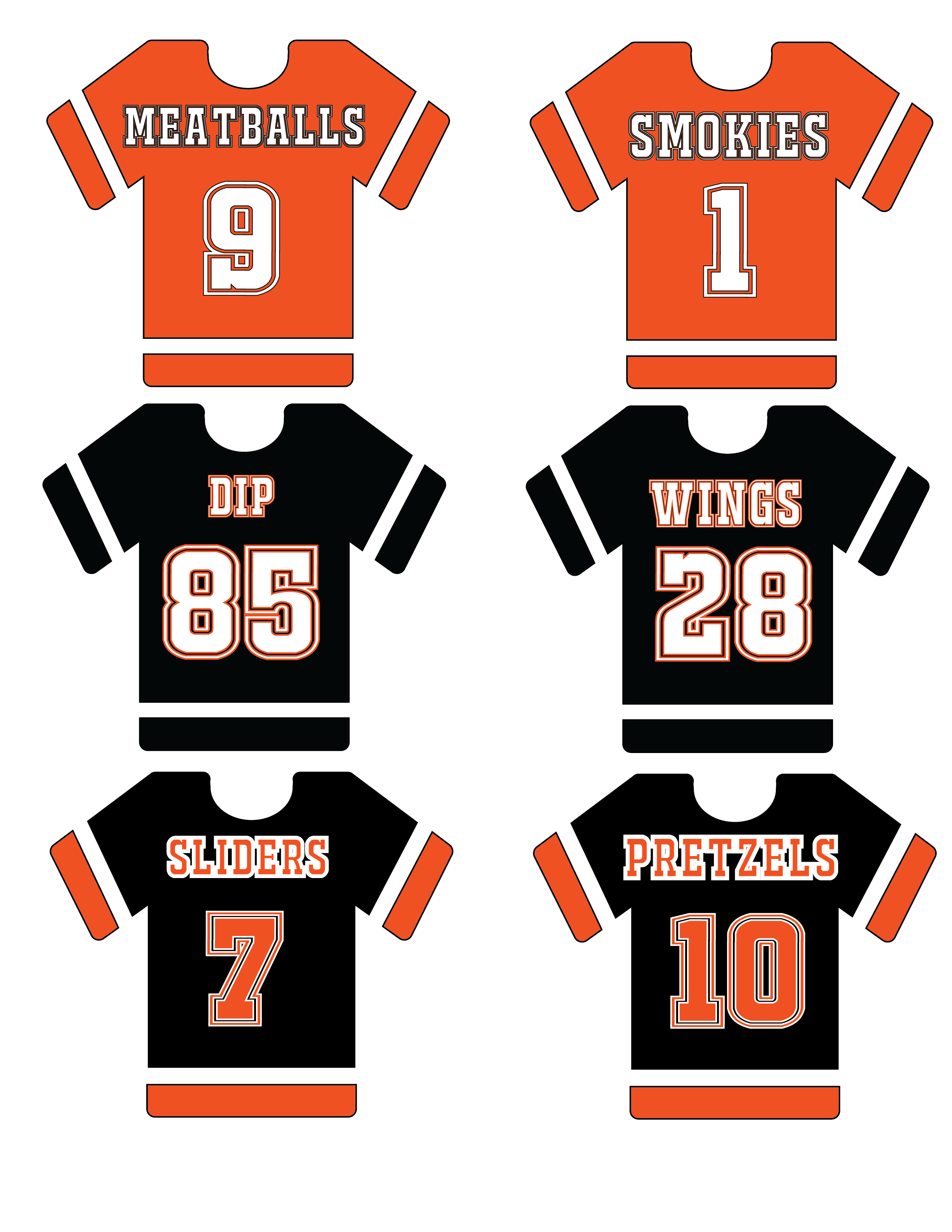 printable jersey snack toppers for the Bengals