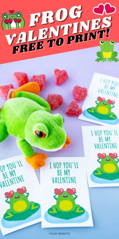 frog valentine with text for pinterest