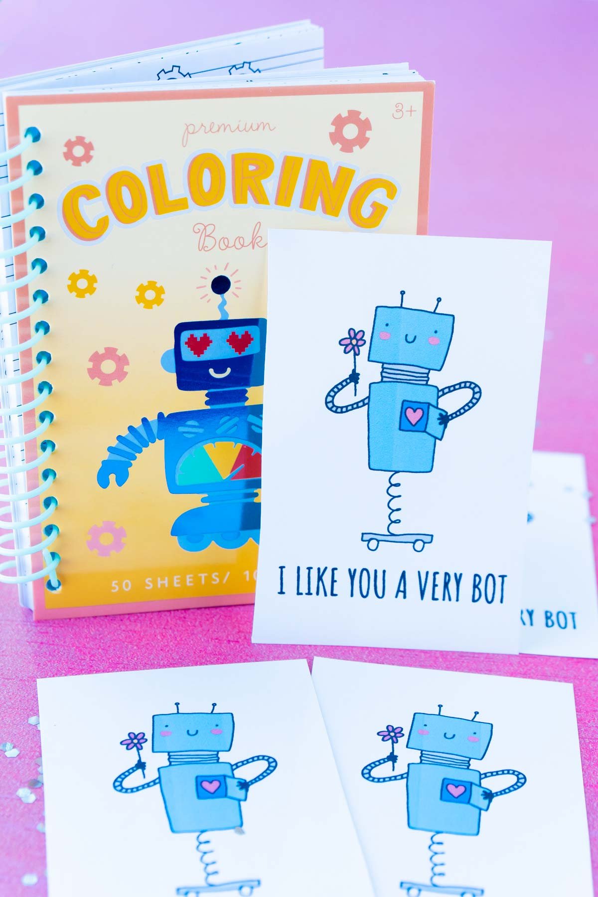 Free Printable Robot Valentine Cards - 7