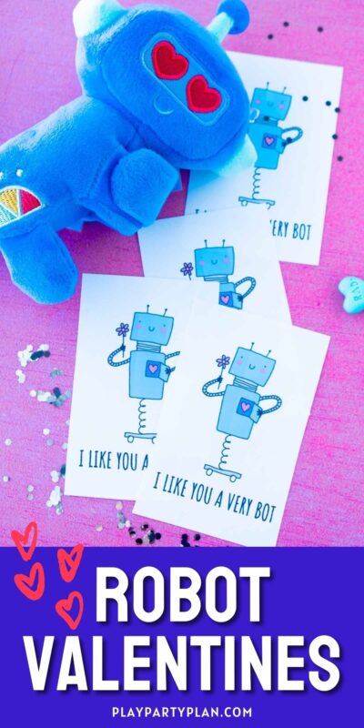 Free Printable Robot Valentine Cards - 64