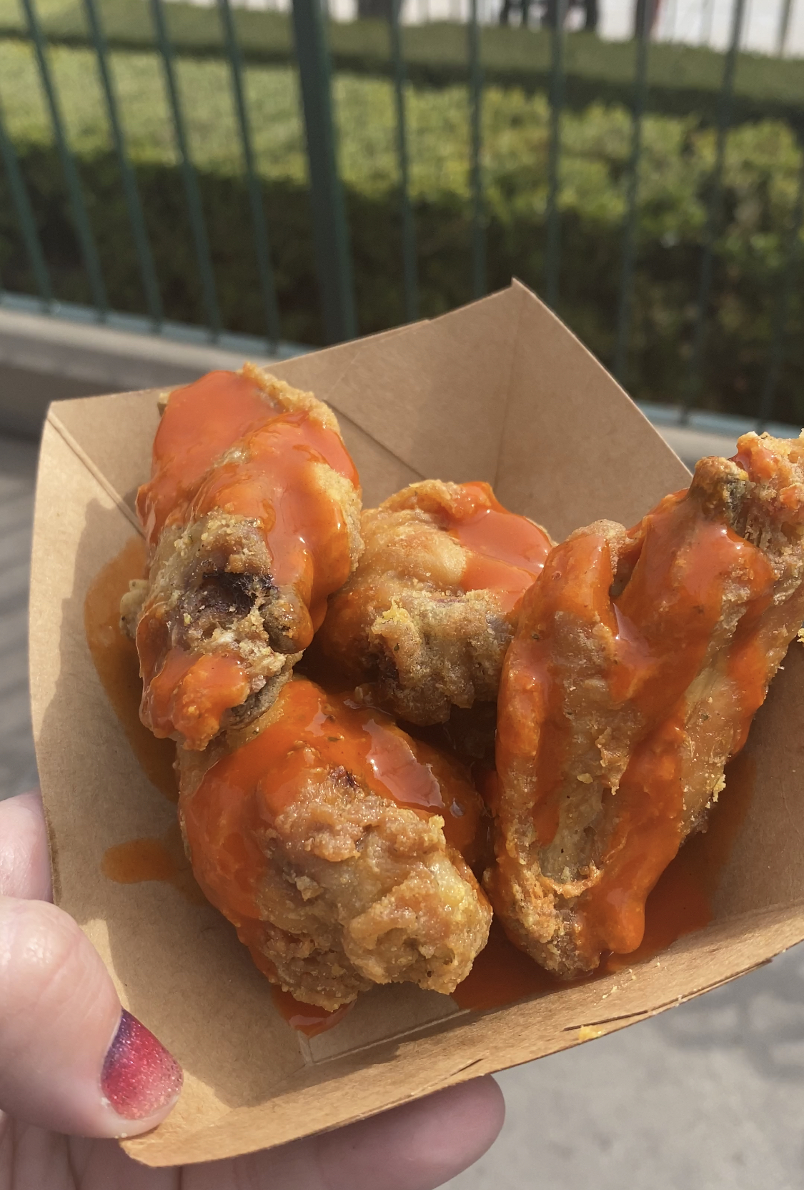 Ranch wings at the Disneyland food and wine festival