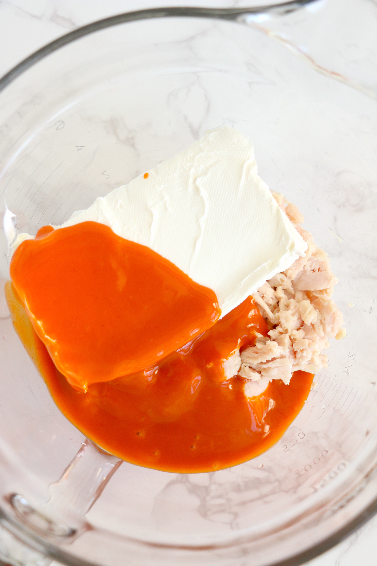 buffalo chicken and cream cheese combined together