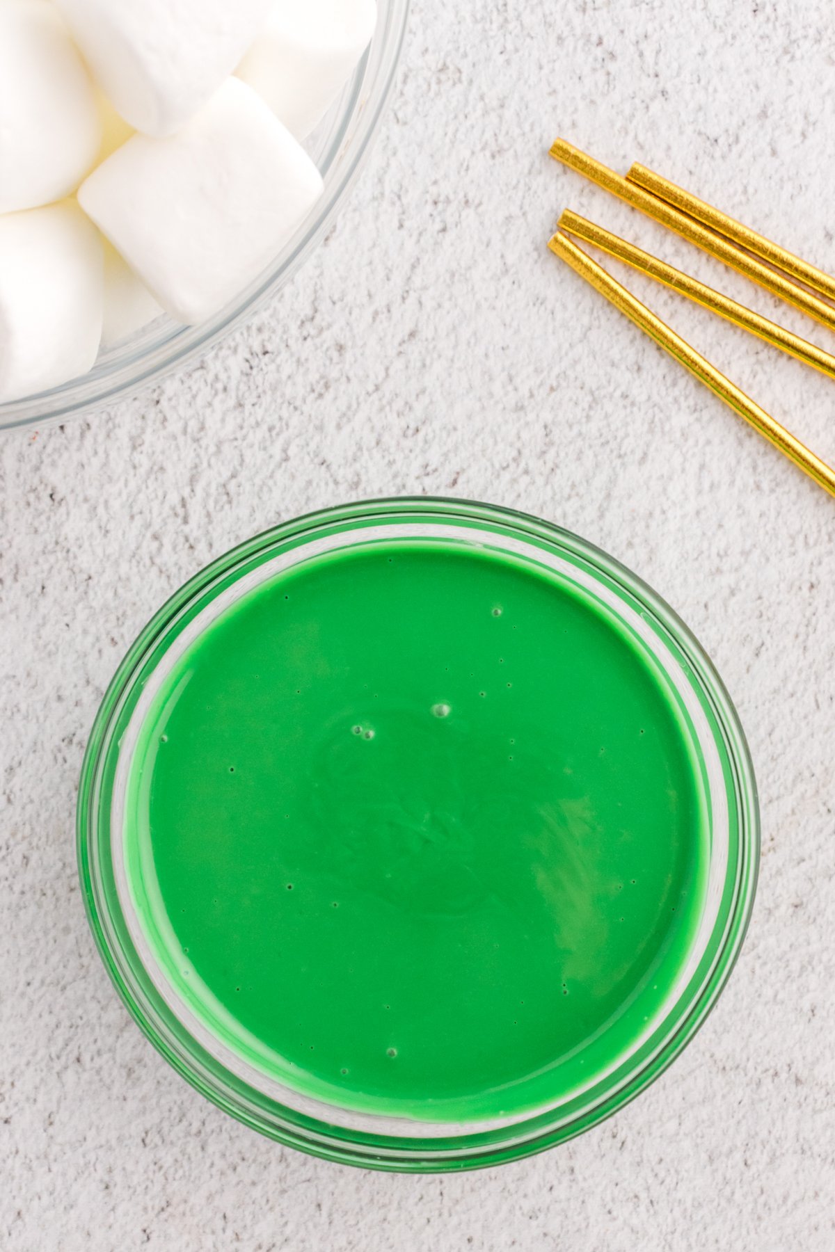 melted green candy melts