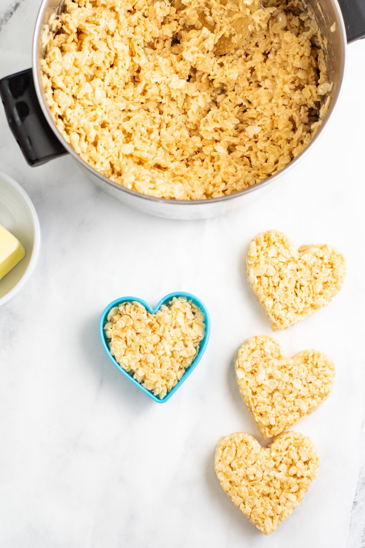 heart shaped rice krispy treats