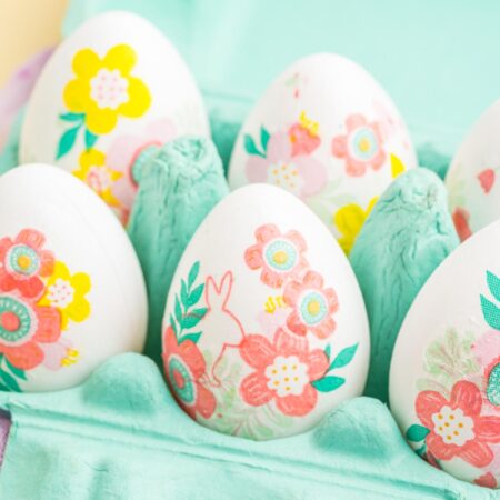 How to Decorate Easter Eggs with Decoupage Napkins - Play Party Plan