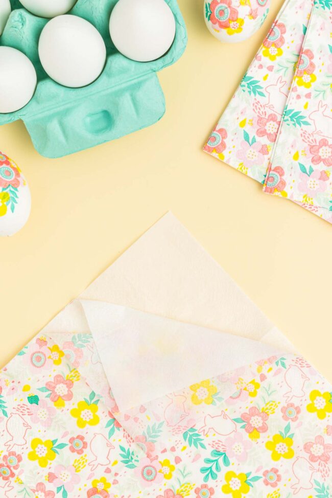 How to Decorate Easter Eggs with Decoupage Napkins - Play Party Plan