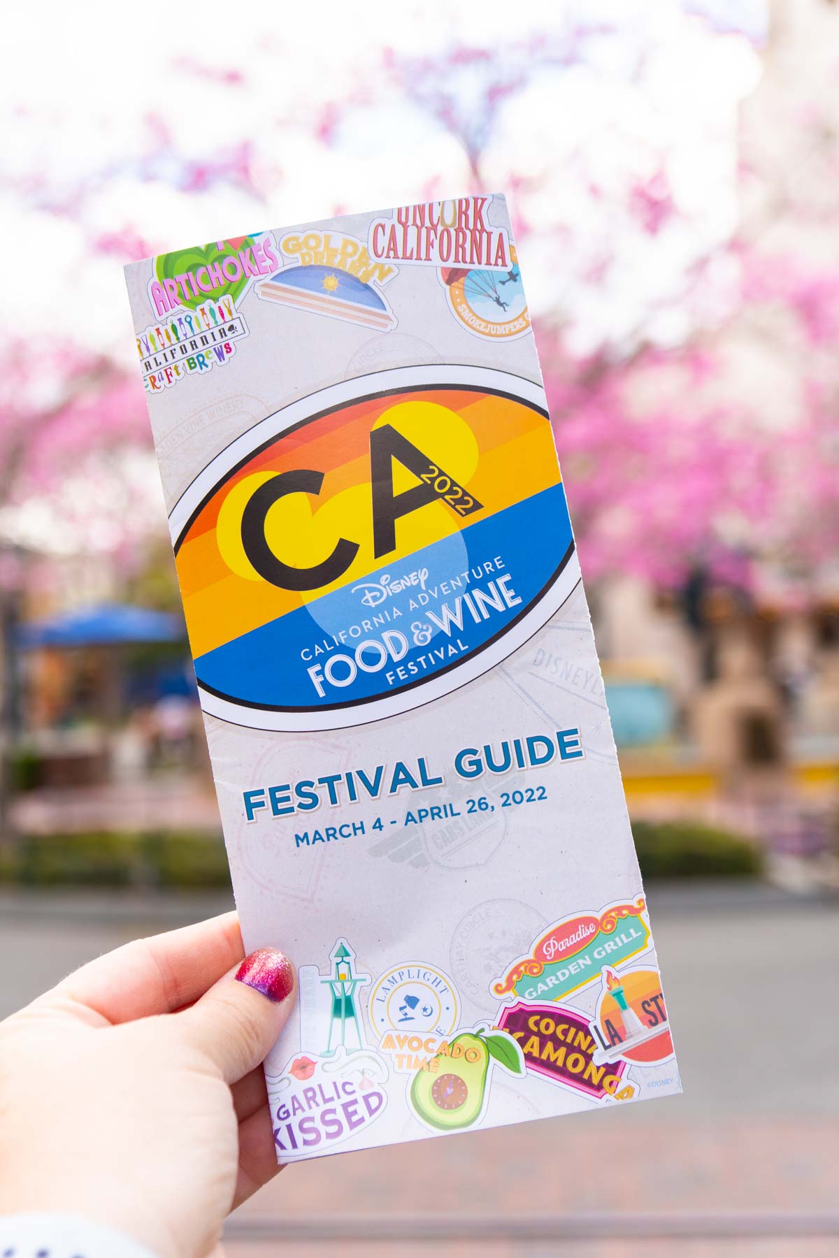 Festival guide for the DIsneyland Food and Wine Festival in 2022