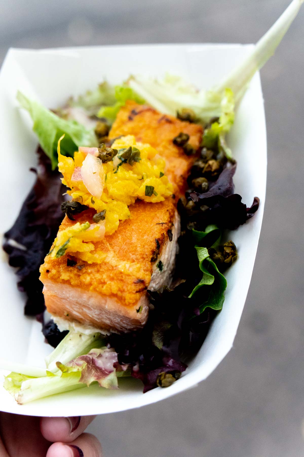 Salmon salad at Disneyland Food Festival